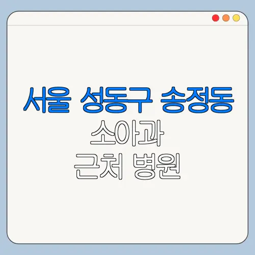 서울 성동구 송정동 소아과 근처 병원 영유아검진 | 알러지검사 | 수족구 | 감기