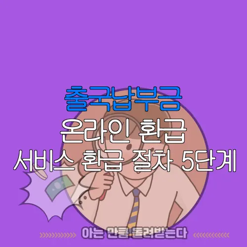 출국납부금 온라인 환급 서비스 환급 절차 5단계 |